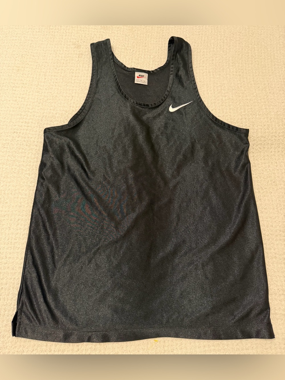 Vintage Nike Men's Basketball Jersey Tank Top Black Made In USA Size M